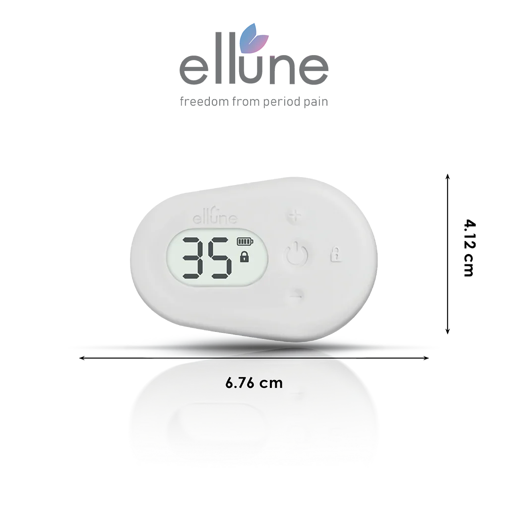 Les dimensions de l'appareil Ellune sont de 4.12 cm en hauteur et 6.76 cm en largeur